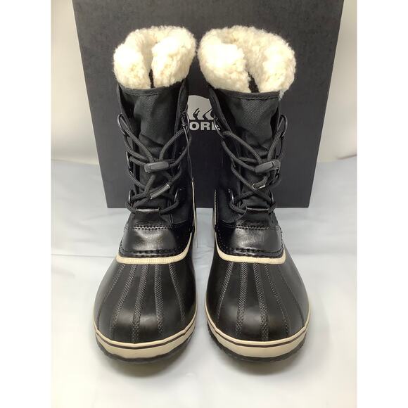 Sorel Kids 7 Black Yoot Pac Nylon Sorel Winter Boots Waterproof Lace Up BR4-6 - Picture 1 of 7